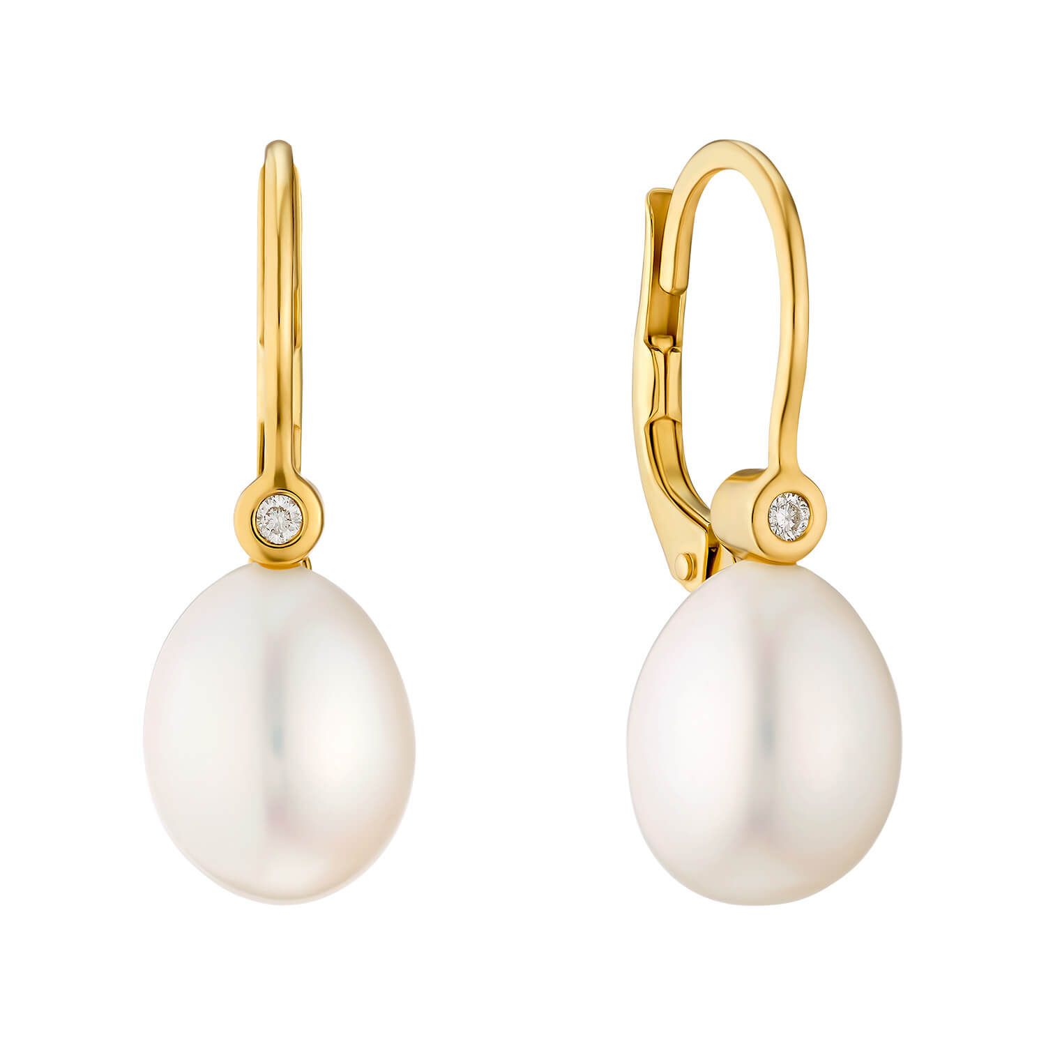 Perlen Brillant Ohrhänger Gold 585 | Dorotheum Juwelier