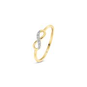 Diamant Ring "Infinity" Gold 585 bicolor