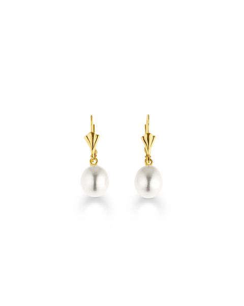 Perlen Ohrringe Gold 585