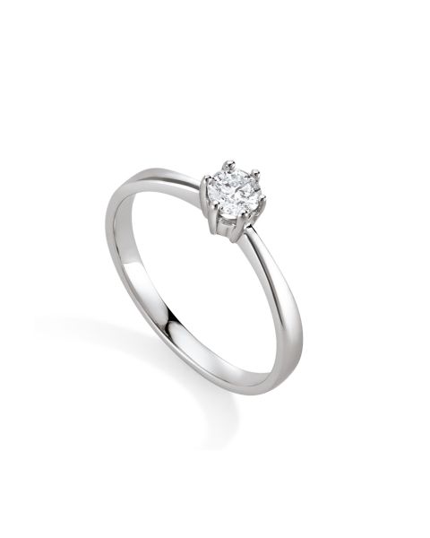 Diamant Ring Weißgold 585 Brillant 0,25 ct.