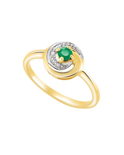 Smaragd Ring Gold 585 Diamanten