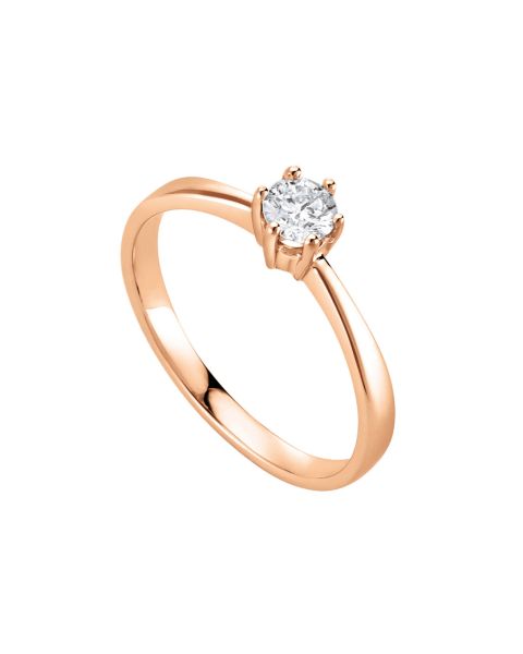 Diamant Ring Roségold 585 Brillant 0,25 ct.