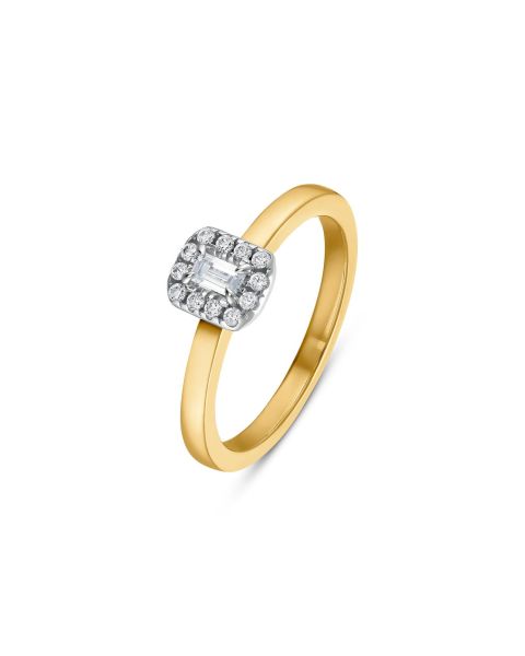 Brillant Diamant Ring Gold 585 bicolor