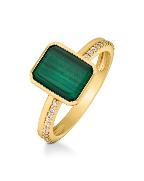 Diamant Malachit Ring Gold 585