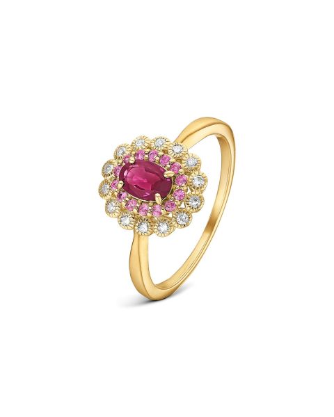 Diamant Rubin Ring Gold 585