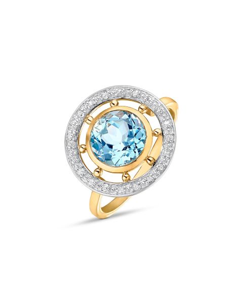 Diamant Topas Ring Gold 585