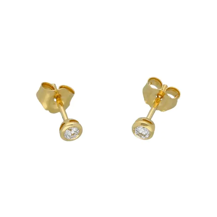 585 0,10 Juwelier Solitär Dorotheum Ohrstecker ct. | Brillanten Gold