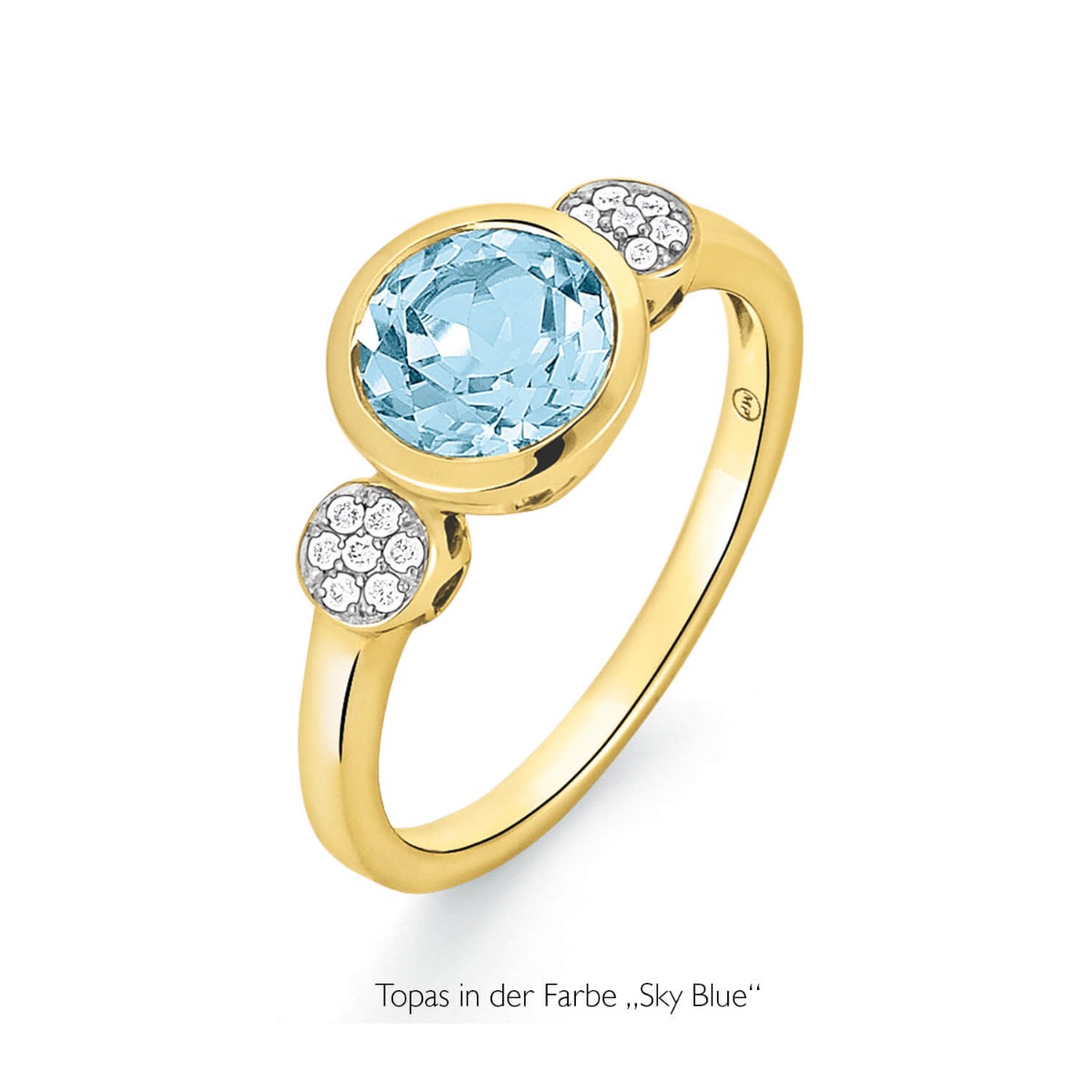 Ring mit Topas in der Farbe "Sky Blue"