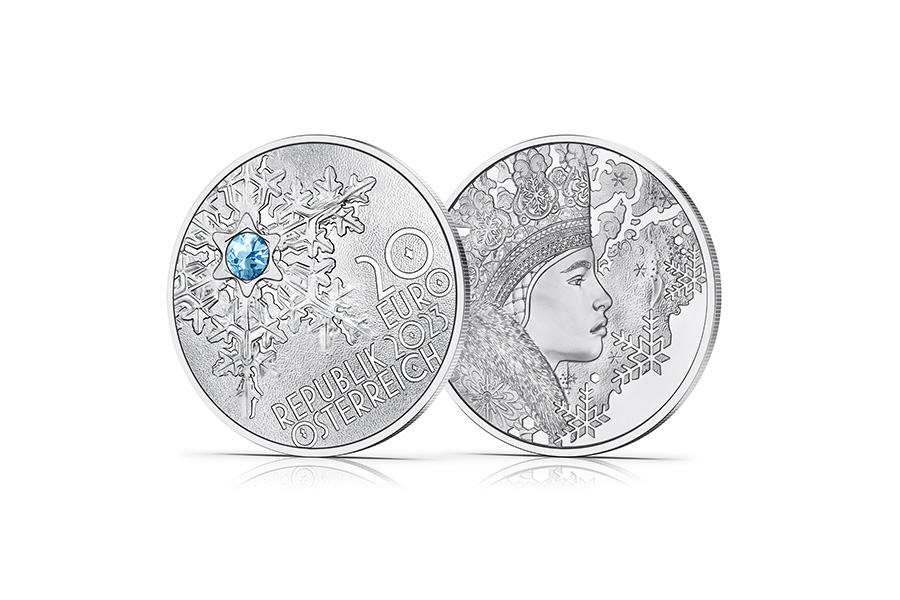 Die Schneeflocke Münze Österreich